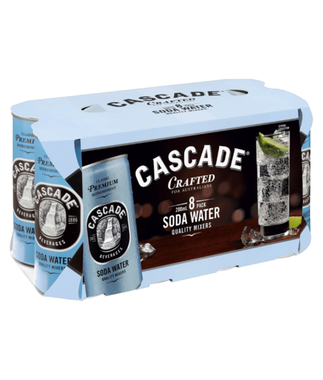 CASCADE SODA WATER CANS 3X8PK