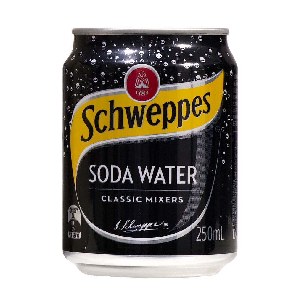 SCHWEPPES SODA WATER CANS 24PK - Value Cellars