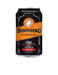 BUNDABERG OVER PROOF & COLA CANS